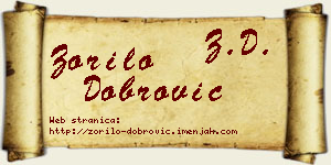 Zorilo Dobrović vizit kartica